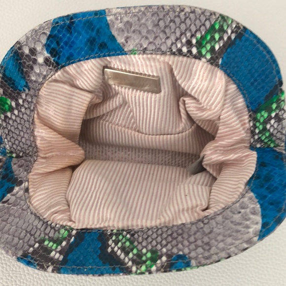 Lauren Merkin Snake Embossed Leather Clutch - Picture 6 of 6